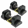 Гантели регулируемые MX Select MX70-100 EVO, рифленая стальная рукоять, вес 5.9-32.2 кг, пара