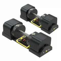 Гантели регулируемые MX Select MX55 EVO, рифленая стальная рукоять, вес 4.9-25.3 кг, пара